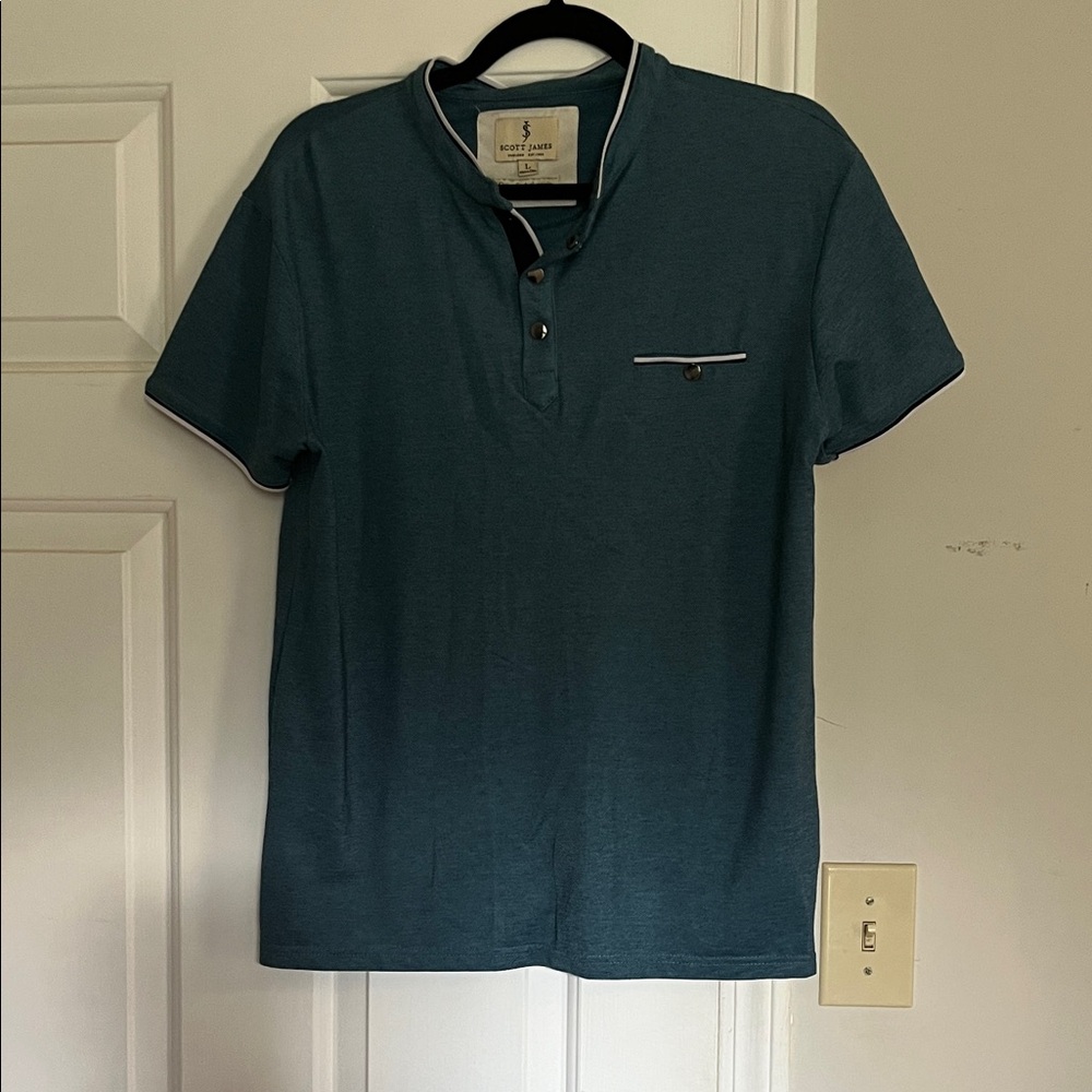 Men's Teal Button Down Shirt